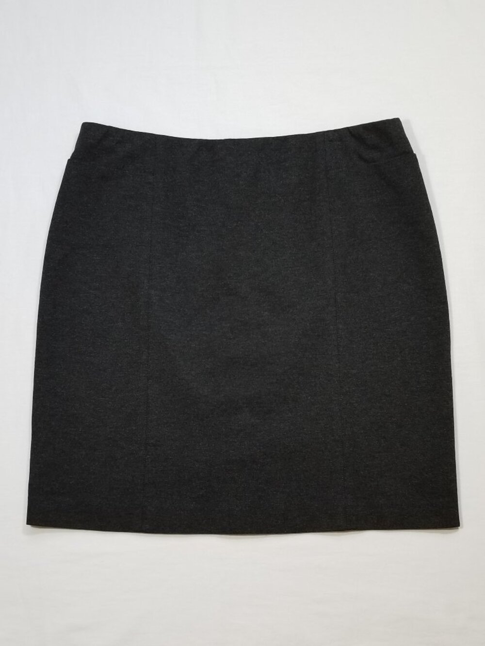J. JILL Ponte Pencil Skirt Elastic Waist Heather 7056E1M